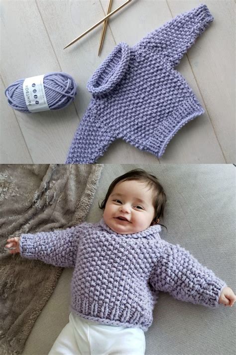 The Little Chunky Free Knit Baby Sweater Pattern Baby Sweater