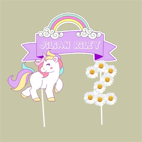 Copy Of Unicorn Cake Topper Postermywall
