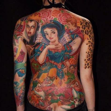 Snow white tattoo rate 1000s of pictures of tattoos, submit your own tattoo picture or just rate others. Snow White & the 7 Dwarfs | Full body tattoo, Gorgeous ...