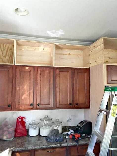 Add baskets, shelf inserts, cabinet racks and any new storage solutions you want to use to keep your kitchen cabinets organized. Building Cabinets up to the Ceiling | Cabinets to ceiling ...