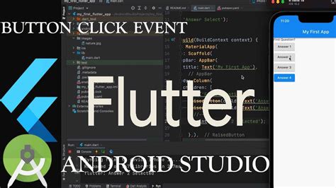 Flutter Button Click Event Android Studio Flutter Tutorial Part 6