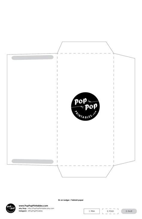 Quick And Easy Dl Printable Envelope Blank Instant Download For A