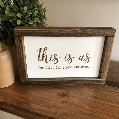 This Is Us Rustic Farmhouse Wood Sign This Is Us Sign Etsy