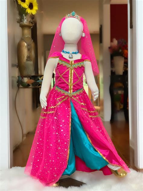 Princess Jasmine Dress 2019 Pink Princess Jasmine Costume Pink And