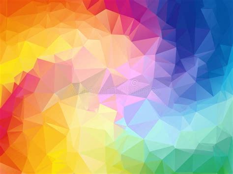 Colorful Swirl Rainbow Polygon Background Colorful Abstract Vector