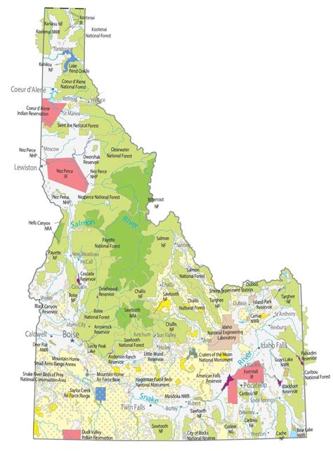 Map Of Idaho Cities And Roads Gis Geography