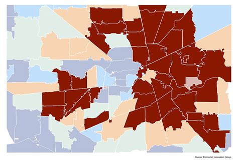 Map Of Houston Areas Distressed And Prosperous Zip Codes Shows Ongoing