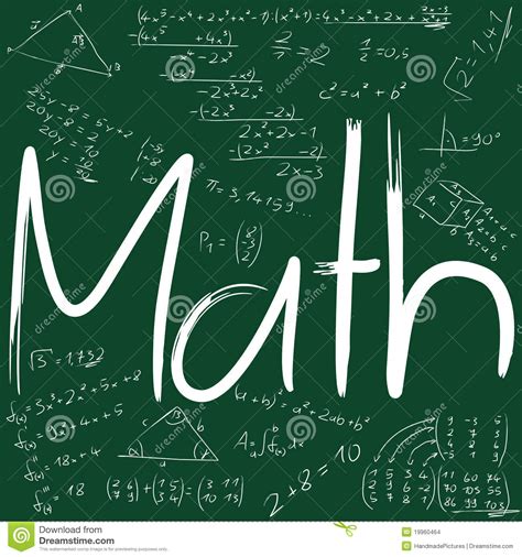 Board With Mathematical Formulas Stock Illustration ...