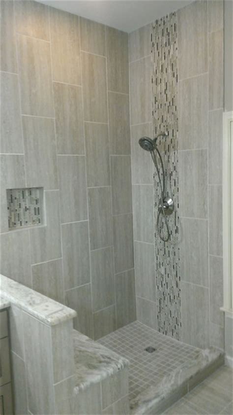 See more ideas about bathroom design, tile bathroom, small bathroom. MASTER BATHROOM - Complete remodel 12" x 24" Vertical Tile ...