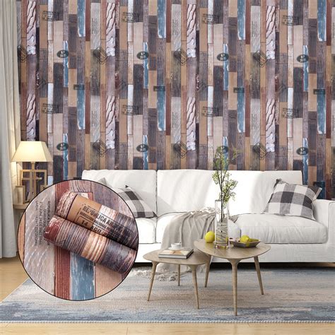 Home Cal Wood Peel And Stick Wallpaper Roll Waterproof Self Adhesive