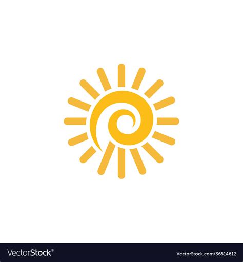 Sun Logo Royalty Free Vector Image Vectorstock