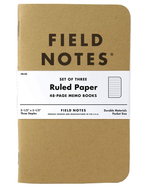 Field Notes Original Memo Books Ruled Paper Lifestyle From Fat