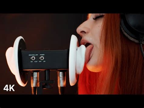 ASMR Macro Ear Licking Close Up Mouth Sounds With Yori 3Dio 4K