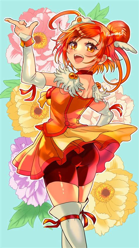 Ramune02 Cure Sunny Hino Akane Smile Precure Precure Smile Precure Highres 1girl Aqua