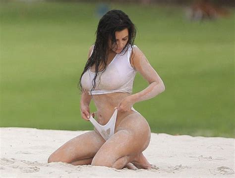 Kim Kardashian Boobs In Wet T Shirt 9 New Pics
