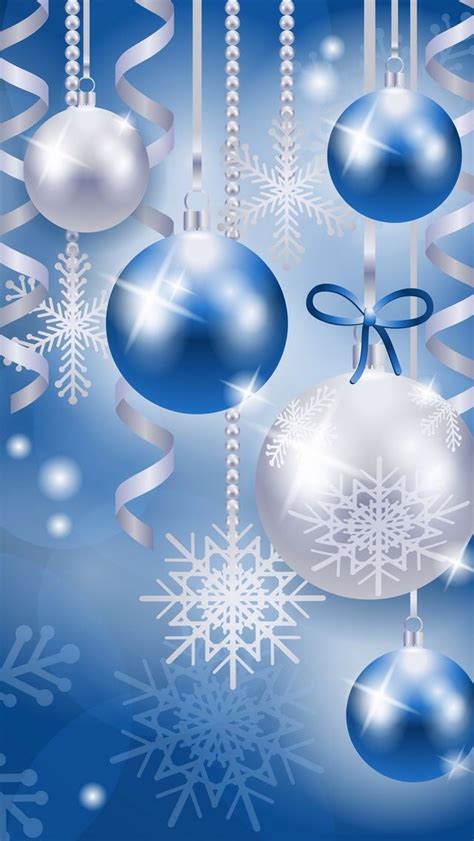 Blue Christmas Ornaments And Snow Flakes クリスマスの壁紙 クリスマス 背景 クリスマス 写真