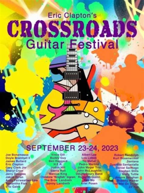 2023 Eric Claptons Crossroads Guitar Festival Original Concert Poster