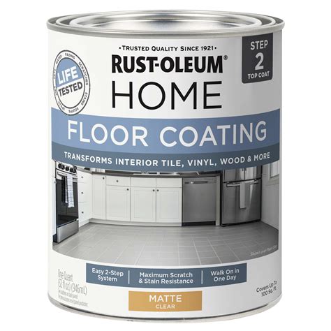 Rust Oleum Home Matte Clear Water Based Floor Paint 1 Qt Ace Hardware