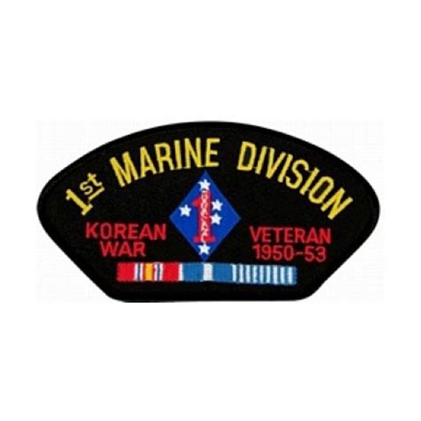Usmc 1st Marine Division Korean War Veteran Patch 4 Inch Military