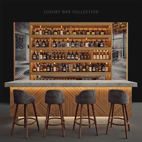 Loft Bar Collection 9 3d Model Luxury Bar Bar Design Restaurant