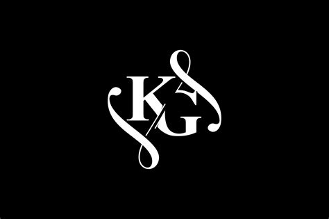 Kg Monogram Logo Design V6 By Vectorseller Thehungryjpeg