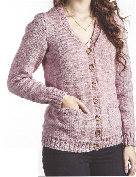 pdf instant digital download ladies double knit v neck etsy uk ladies cardigan knitting