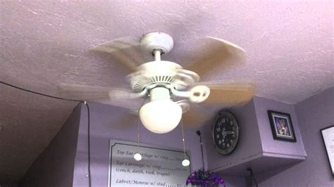 Its reversible blades in matte white and multiple solid colors let you choose the style you want to decorate your smaller rooms. Hampton Bay Minuet II ceiling fan at tattoo parlor - YouTube