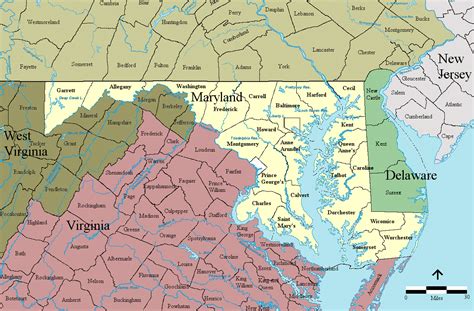 Map Of Counties In Md World Map