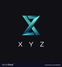 Abstract modern monogram xyz letter logo icon Vector Image