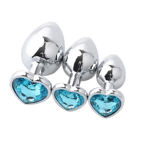 Large Size Heart Base Button Sliver Stainless Steel Butt Plug Buy