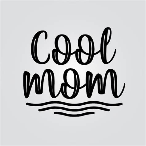 Premium Vector Cool Mom Typography Lettering
