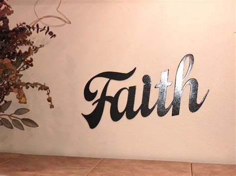 Faith Sign Metal Wall Decor Mind Bending Metal Art