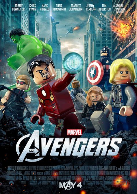 Woven By Words Marvels The Avengers Lego Poster