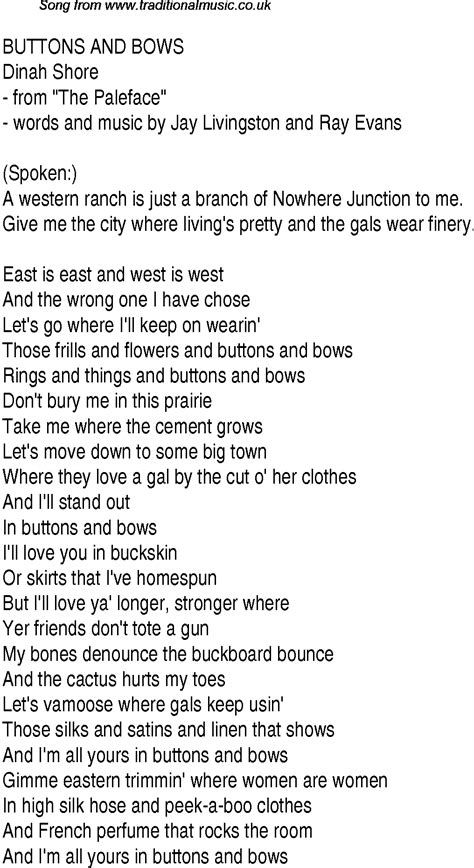 This is buttons and bows by the little victorian house on vimeo, the home for high quality videos and the people who love them. Untitled — Buttons And Bows Lyrics