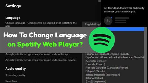 How To Change Language On Spotify Web Player 2 Best Methods
