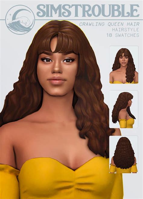 𝘴𝘪𝘮𝘴𝘵𝘳𝘰𝘶𝘣𝘭𝘦 Crawling Queen By Simstrouble I Made Those Wavy Sims