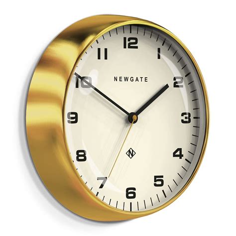 Newgate Clocks Chrysler Wall Clock Radial Brass Wall Clock Brass