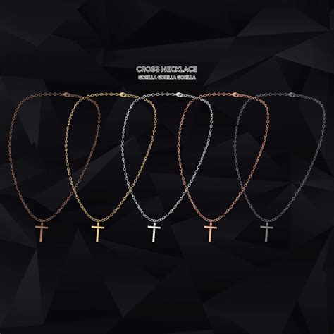 Cross Necklace Sims 4 Piercings Sims Sims 4 Collections