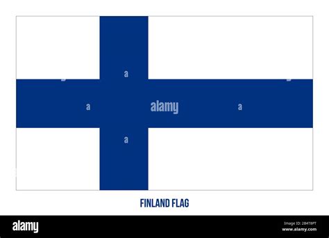 Finland Flag Vector Illustration On White Background Finland National