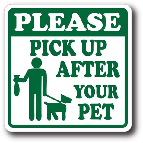 Please Pick Up Dog Poop Sticker Decal Outdoor Durable High Quality Uv