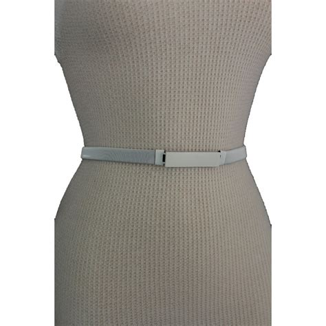 alwaystyle4you women fashion narrow belt hip high waist white elastic metal plus size m l xl