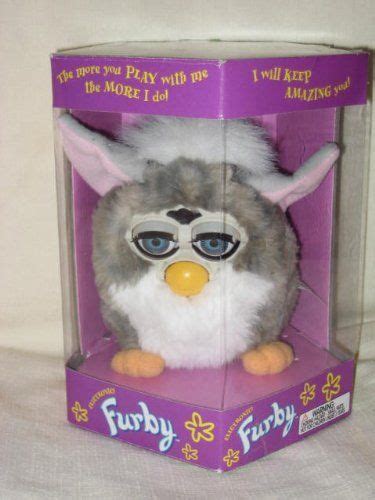 1998 Furby Gray W White Belly And Pink Ears Model 70 800 By Furby