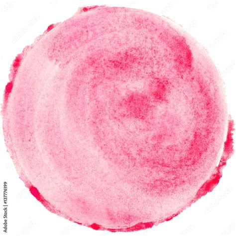Runder Rosa Kreis Mit Wasserfarbe Stock Illustration Adobe Stock