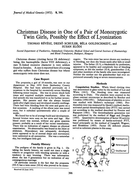 One of the two x chromosomes in every cell in a female is randomly inactivated early in embryonic development. (PDF) Christmas disease in one of a pair of monozygotic ...