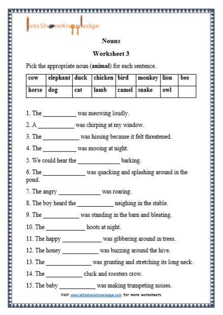 30 Nouns Worksheet For Grade 1 Image Rugby Rumilly