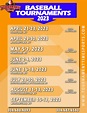 2023 Baseball Schedule - Tournament Time Sports