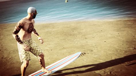 Wallpaper Beach Tattoo Grand Theft Auto V Grand Theft Auto Online