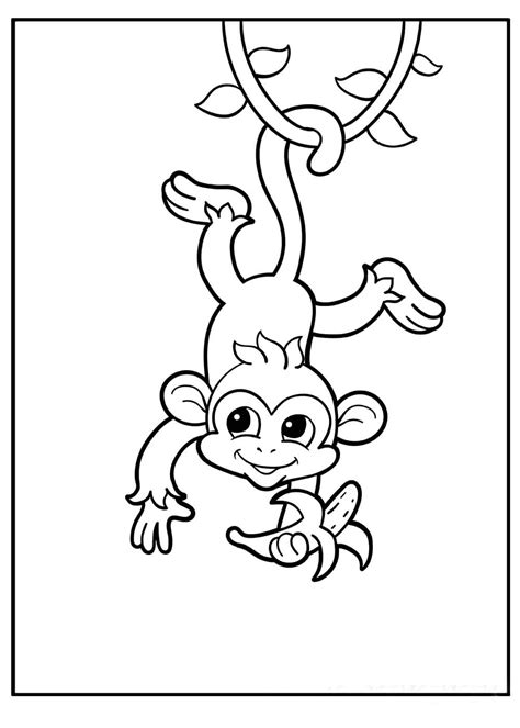 Desenhe Macaco Sentado Para Colorir Imprimir E Desenhar Colorirme