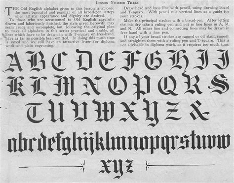 Lessons In Old English Calligraphy Old English Alphabet Old English
