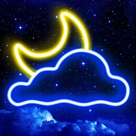 Buy Neon Sign Jtlmeen Cloud And Moon Led Neon Light Neon Light Sign For Wall Usbbattery